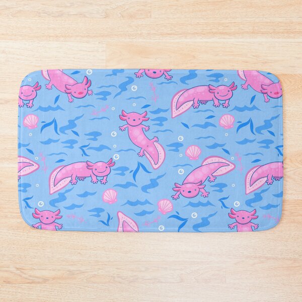 Item preview, cute pink Axolotl underwater seashells designed and sold by Gossip Rag.