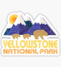 Yellowstone National Park Grizzly Bear and Cubs Sticker