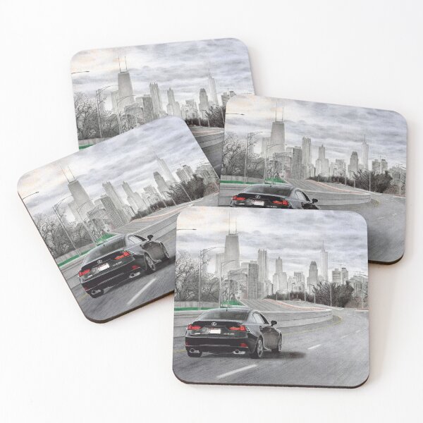 Item preview, Lexus IS250 with Chicago skyline designed and sold by Car drawings by Pavlo Scherbatyuk.