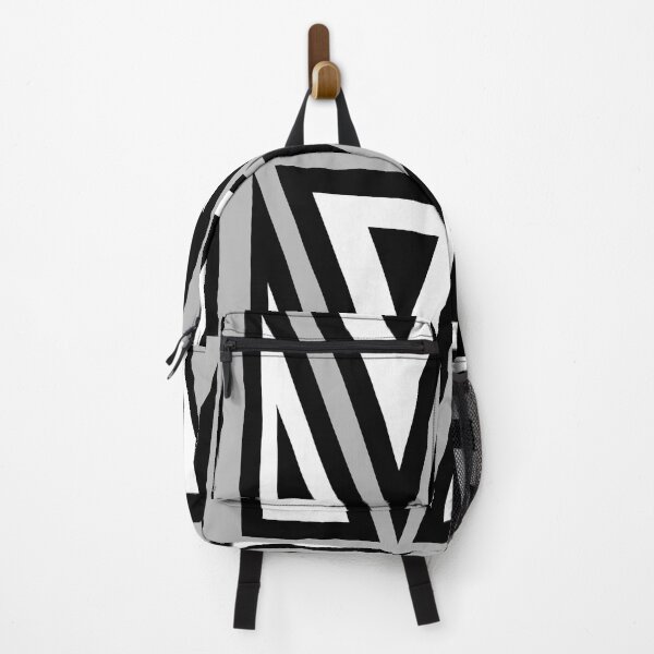 Item preview, Black and White on Grey, Triangles, Abstract, Large Print Pattern designed and sold by OneThreeSix.
