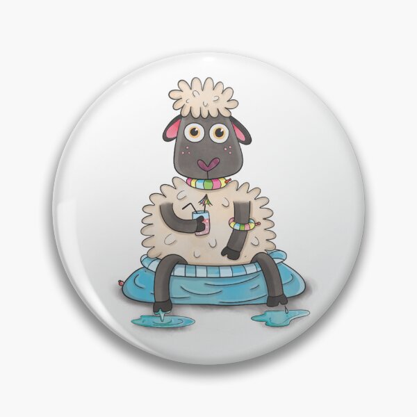 Item preview, Malcolm the massive sheep enjoying a dip. designed and sold by AmberGrange.