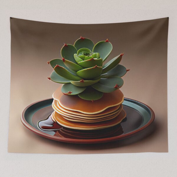 Item preview, The Art of Pancake Stealth A Succulent Recipe Digital Painting designed and sold by CodeAndColors.