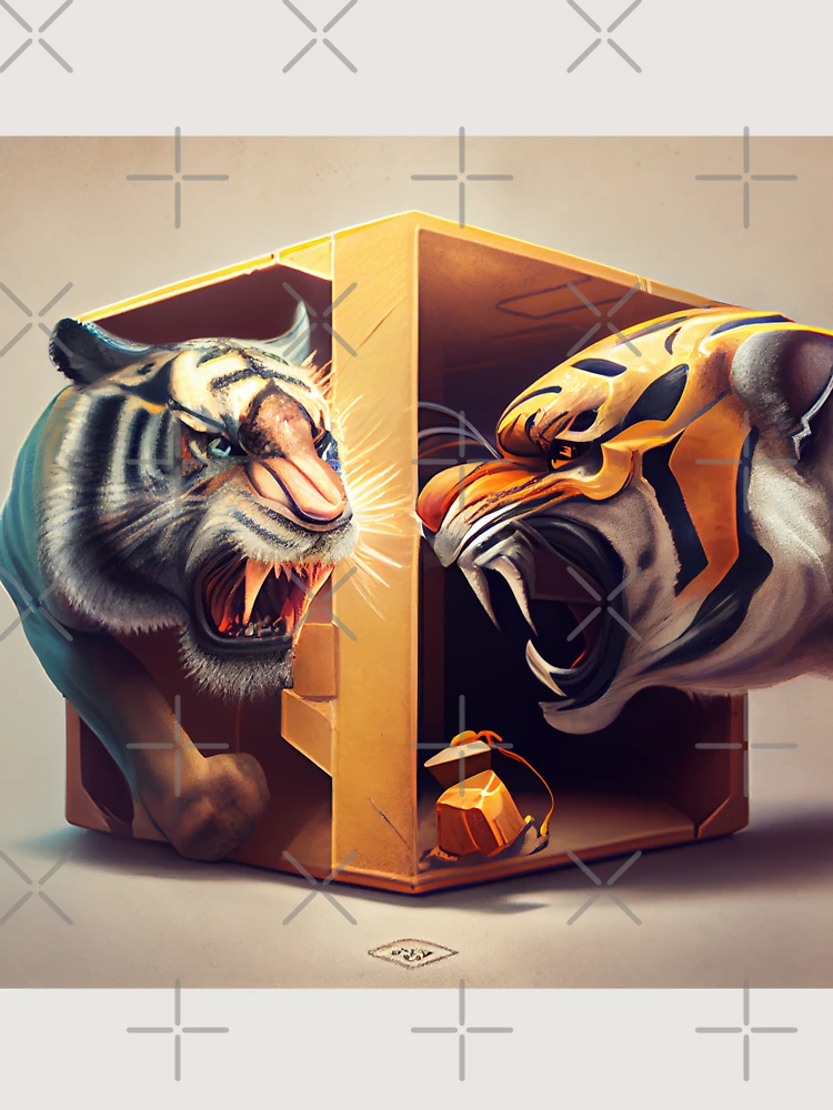 Thumbnail 6 von 6, Premium Oversized Pullover, Box and Snarl Fueling Tensions Digital Painting designt und verkauft von CodeAndColors.