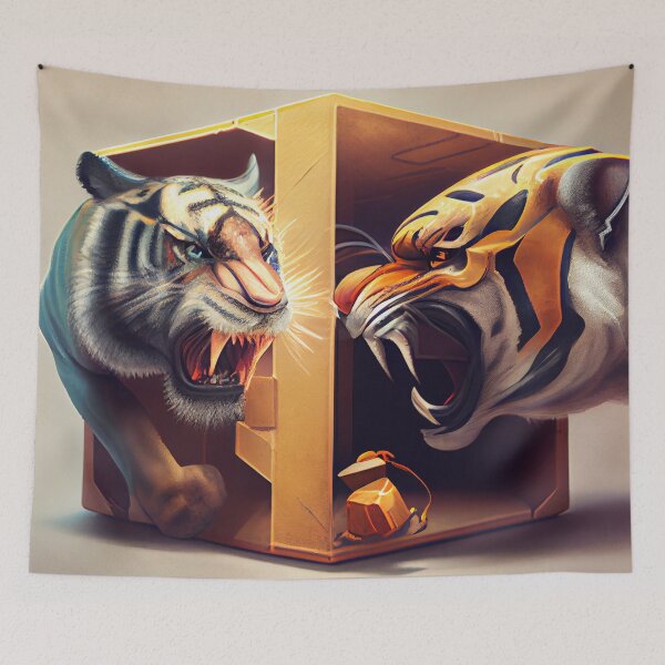 Item preview, Box and Snarl Fueling Tensions Digital Painting designed and sold by CodeAndColors.