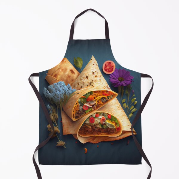 Item preview, A Taco-Lovers Dream Cornflower Quesadilla and Burritos Digital Painting designed and sold by CodeAndColors.
