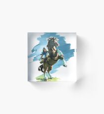 Link on Epona Legend of Zelda Breath of the Wild Acrylic Block