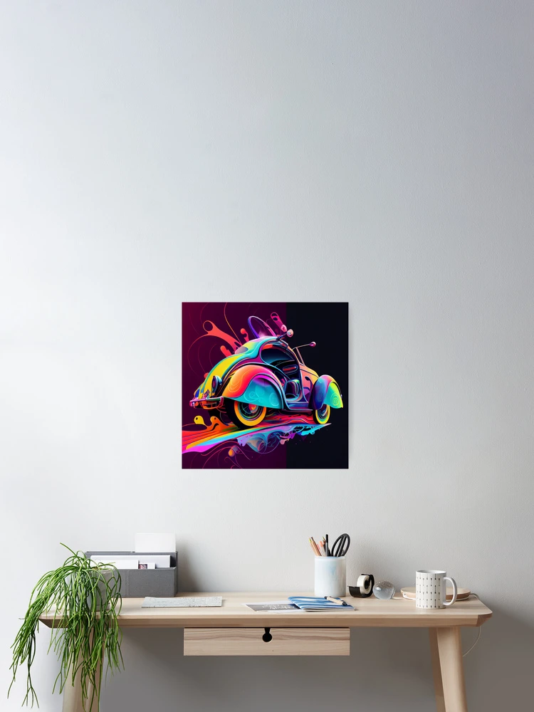 Thumbnail 2 of 3, Poster, Colorful Ride Digital Painting designed and sold by CodeAndColors.