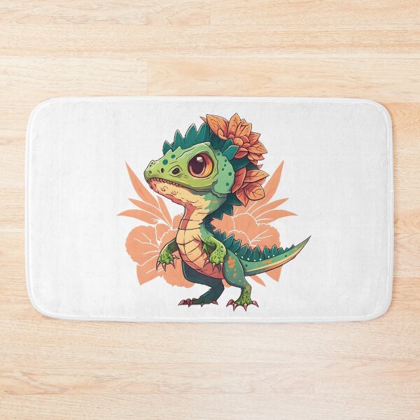 Artikelvorschau, Draco Rex süßer Mädchen-Dinosaurier mit Blumen entworfen und verkauft von PatternBestFan.