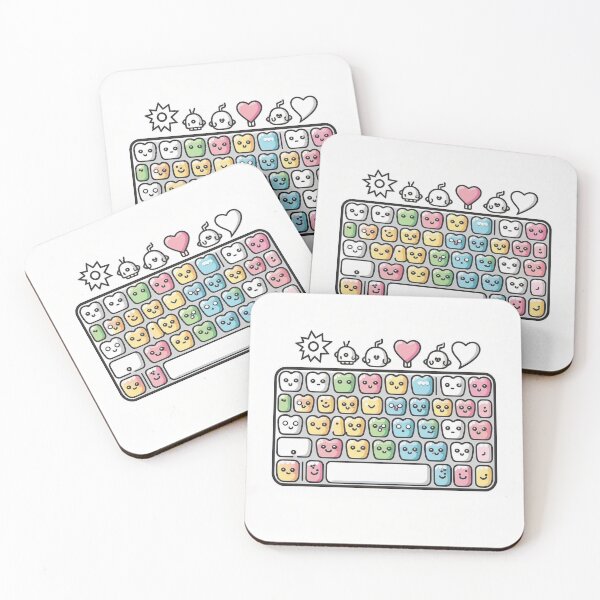 Item preview, Kawaii anime cute keyboard XOXO designed and sold by NxtGenArt.