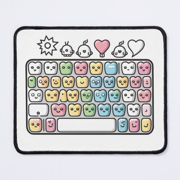 Item preview, Kawaii anime cute keyboard XOXO designed and sold by NxtGenArt.