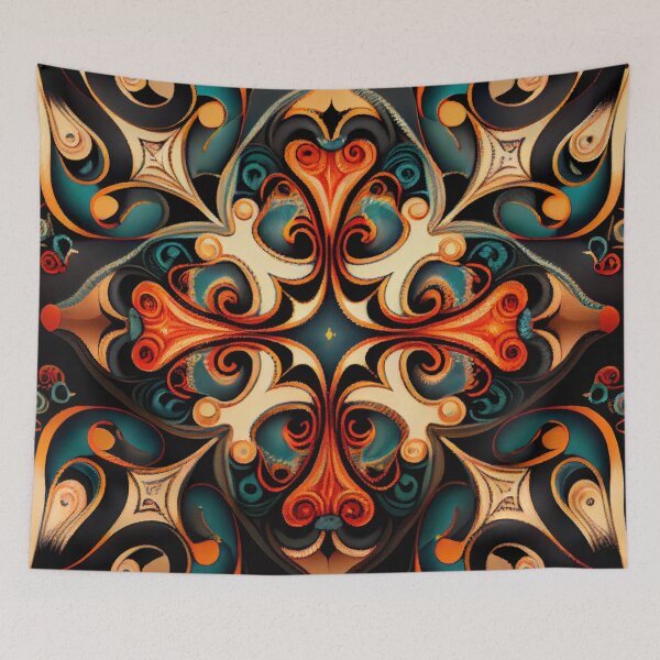 Item preview, Formal Crafty Dazzling Eclectic Pattern Digital Painting designed and sold by CodeAndColors.