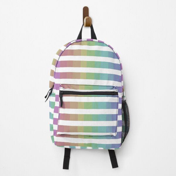 Artikelvorschau, Gedämpfter Regenbogen und weiße Streifen entworfen und verkauft von BeJolley.