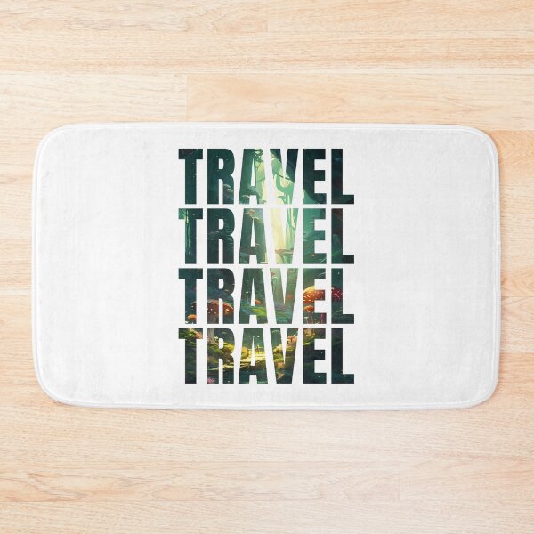 Item preview, Travel Text With a Mystical Mushroom Forest designed and sold by InkVibe.