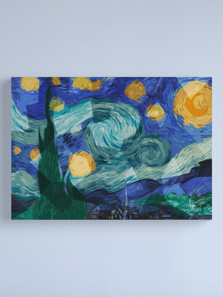 Thumbnail 1 of 3, Canvas Print, Starry Night designed and sold by LiscaGraphicArt.