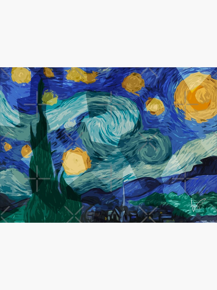 Thumbnail 3 of 3, Canvas Print, Starry Night designed and sold by LiscaGraphicArt.