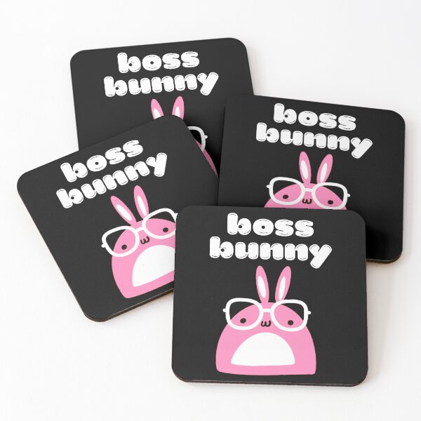 Item preview, Fluffy Pink Bunny Boss Bunny With Glasses Adorable designed and sold by Renata illustrata.