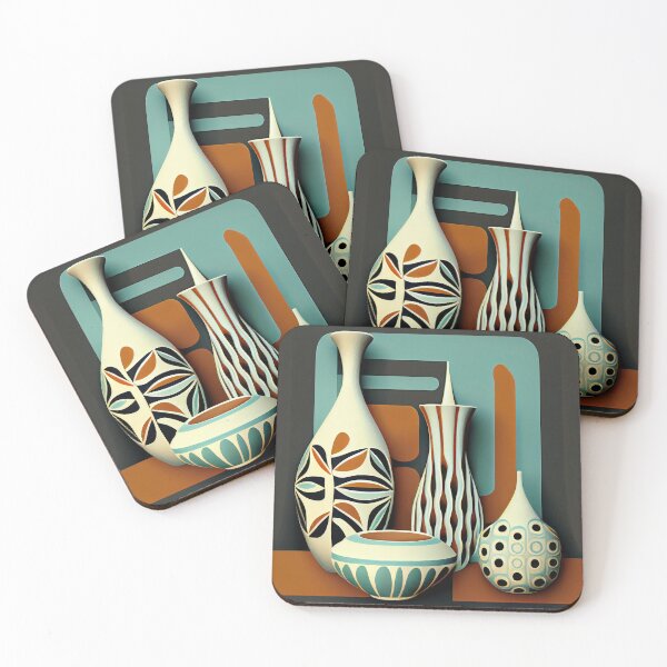 Artikelvorschau, Ceramic Contemporary Midcentury Modern Pattern Digital Painting entworfen und verkauft von CodeAndColors.