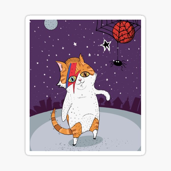 Bowie Cat Sticker