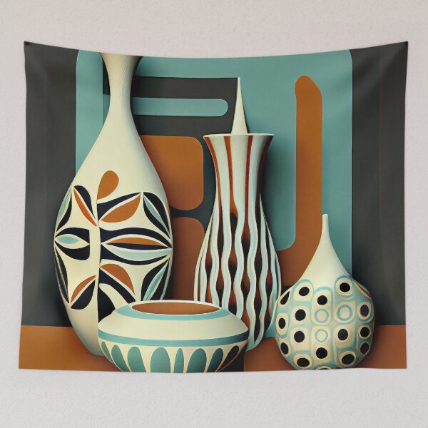Artikelvorschau, Ceramic Contemporary Midcentury Modern Pattern Digital Painting entworfen und verkauft von CodeAndColors.