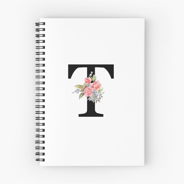 Item preview, Letter T Botanical Monogram Floral Pink Rose Flowers T Initial designed and sold by inspirationzgal.