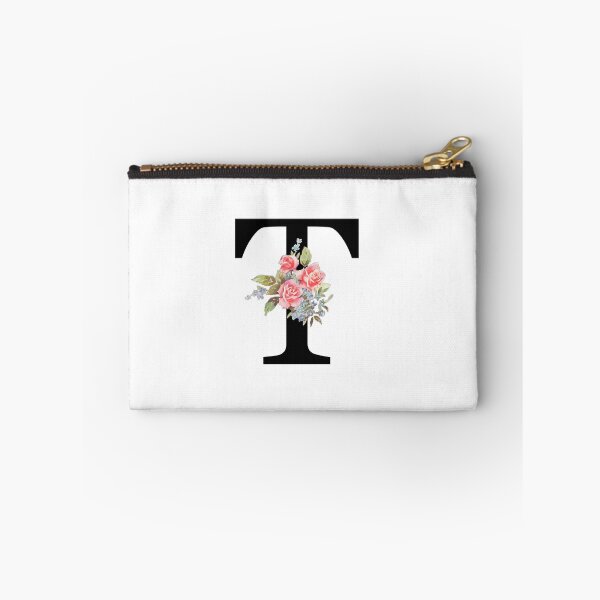 Item preview, Letter T Botanical Monogram Floral Pink Rose Flowers T Initial designed and sold by inspirationzgal.