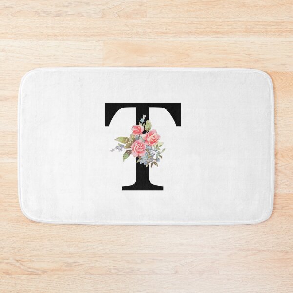 Item preview, Letter T Botanical Monogram Floral Pink Rose Flowers T Initial designed and sold by inspirationzgal.