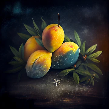Vorschaubild zum Design Mangoes Pine and a Sparkle Digital Painting von CodeAndColors
