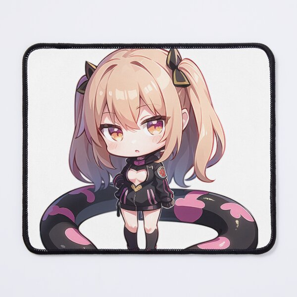 Item preview, A Beautiful Cute Chibi Girl With a Snake Sticker Very Kawaii designed and sold by HikariAtelier.