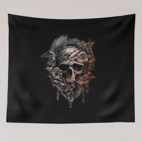 Item preview, Flowery skull designed and sold by Nickyvb.