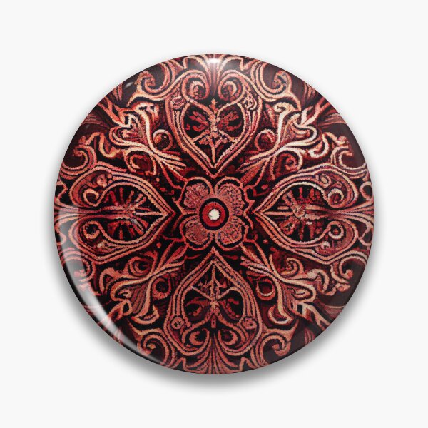 Item preview, Fine Muted Red Traditional Pattern Digital Painting designed and sold by CodeAndColors.