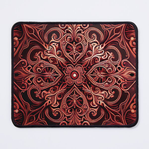 Item preview, Fine Muted Red Traditional Pattern Digital Painting designed and sold by CodeAndColors.