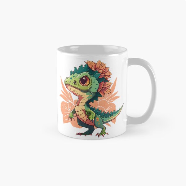 Item preview, Draco Rex Cute Girl Dinosaur with Flowers designed and sold by PatternBestFan.