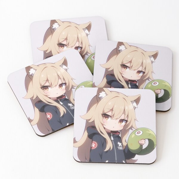 Item preview, A Beautiful Cute Chibi Fox Girl Sticker Very Kawaii designed and sold by HikariAtelier.
