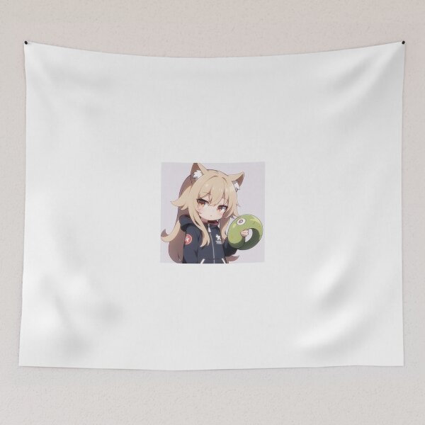Item preview, A Beautiful Cute Chibi Fox Girl Sticker Very Kawaii designed and sold by HikariAtelier.
