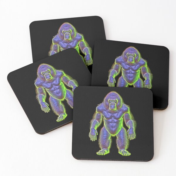 Item preview, Psychedelic Neon Bigfoot - Trippy Sasquatch Art for Nature Lovers designed and sold by All Souls Dream.