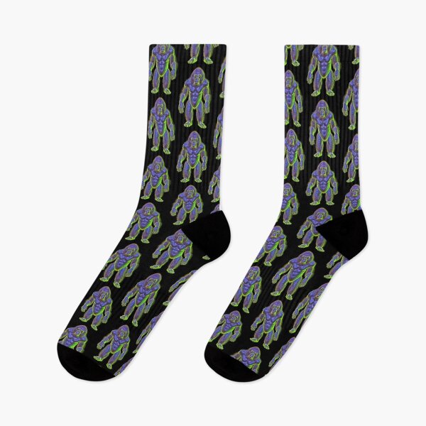 Item preview, Psychedelic Neon Bigfoot - Trippy Sasquatch Art for Nature Lovers designed and sold by All Souls Dream.