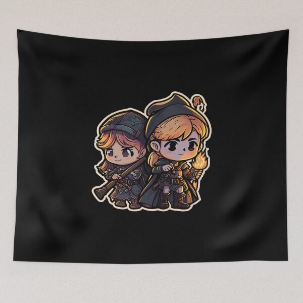 Item preview, Cute Chibi Sis Vs Bro Adventurers designed and sold by RoboRembrandt.
