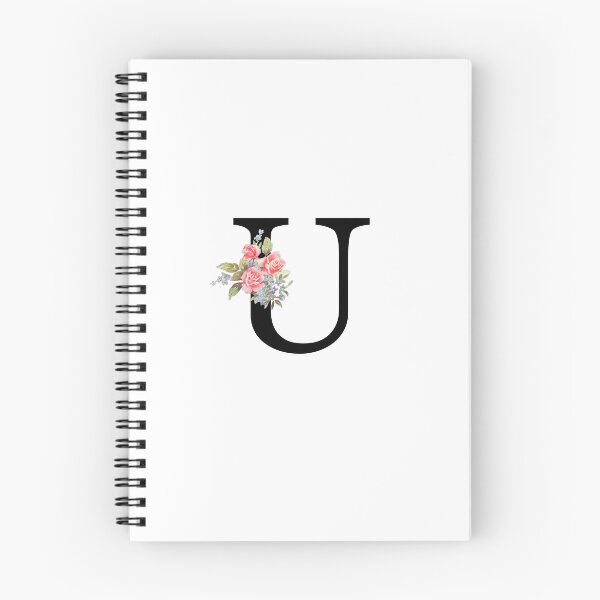 Item preview, Letter U Botanical Monogram U Floral Pink Rose Flowers U Initial designed and sold by inspirationzgal.