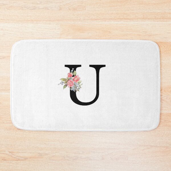 Item preview, Letter U Botanical Monogram U Floral Pink Rose Flowers U Initial designed and sold by inspirationzgal.