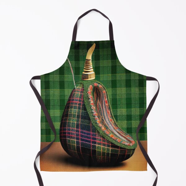 Aperçu de l'œuvre A Cucumbers Quivering Tassel on a Zigzag Tartan Digital Painting créée et vendue par CodeAndColors.