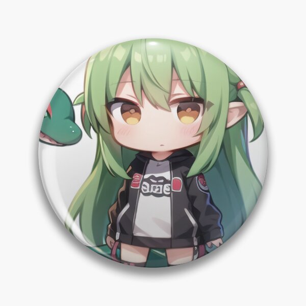 Item preview, A Beautiful Cute Chibi Girl With a Snake Sticker Very Kawaii designed and sold by HikariAtelier.