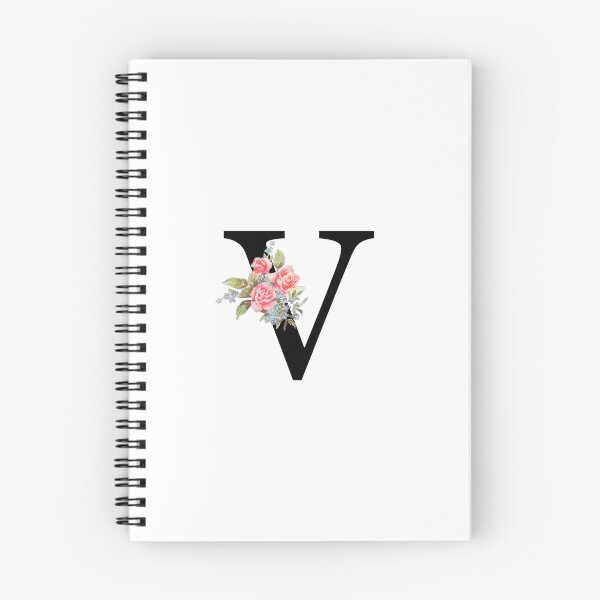 Item preview, Letter V Botanical Monogram V Floral Pink Rose Flowers V Initial designed and sold by inspirationzgal.