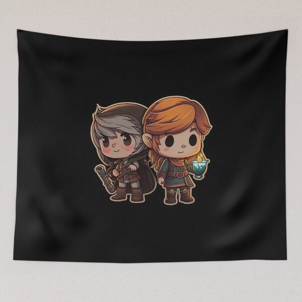 Item preview, Cute Chibi Sis Vs Bro Adventurers designed and sold by RoboRembrandt.