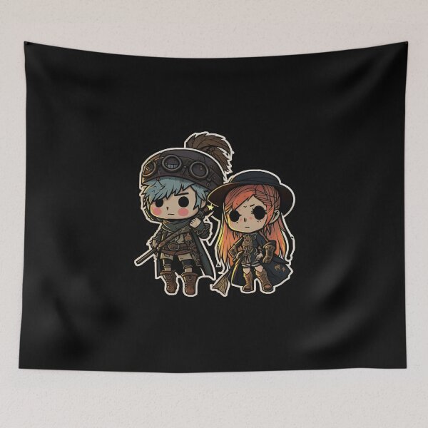 Item preview, Sis Vs Bro Cute Chibi Adventurers designed and sold by RoboRembrandt.