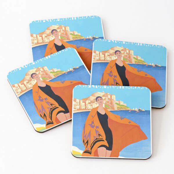 Item preview, Vintage Travel Poster - La Plage de Calvi. Corse. ROGER BRODERS - 1928. designed and sold by Gin  Neko.