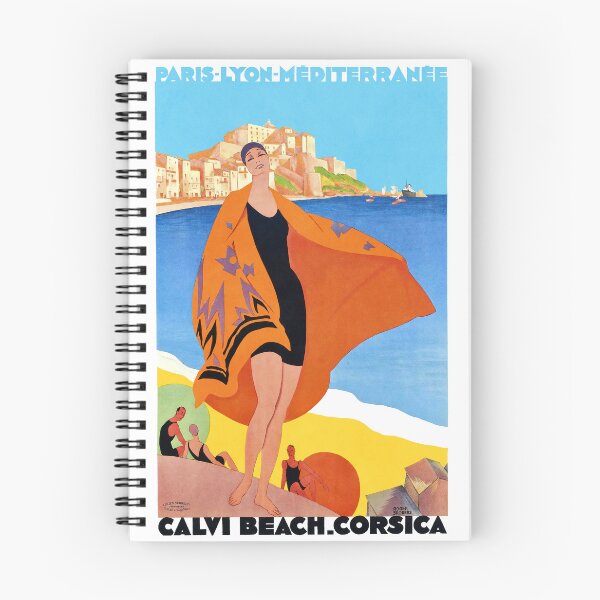 Item preview, Vintage Travel Poster - La Plage de Calvi. Corse. ROGER BRODERS - 1928. designed and sold by Gin  Neko.