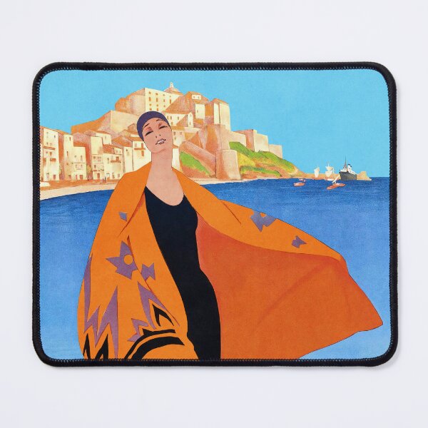 Item preview, Vintage Travel Poster - La Plage de Calvi. Corse. ROGER BRODERS - 1928. designed and sold by Gin Neko.