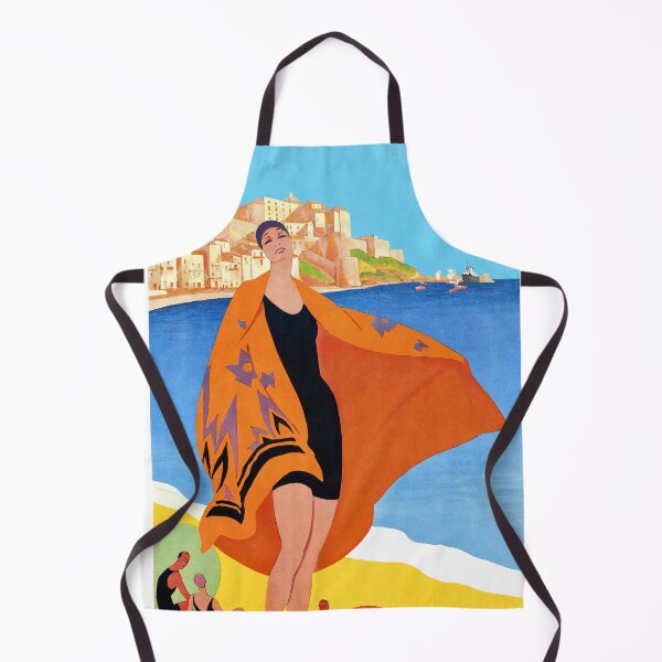 Item preview, Vintage Travel Poster - La Plage de Calvi. Corse. ROGER BRODERS - 1928. designed and sold by Gin Neko.