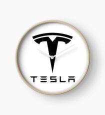 tesla electronic car Clock
