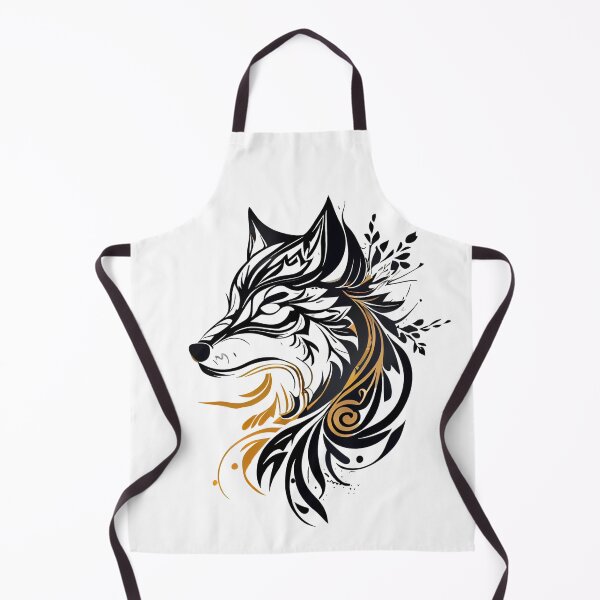 Item preview, Black and Gold Simple Tribal Wolf designed and sold by ShadowAndSlate.
